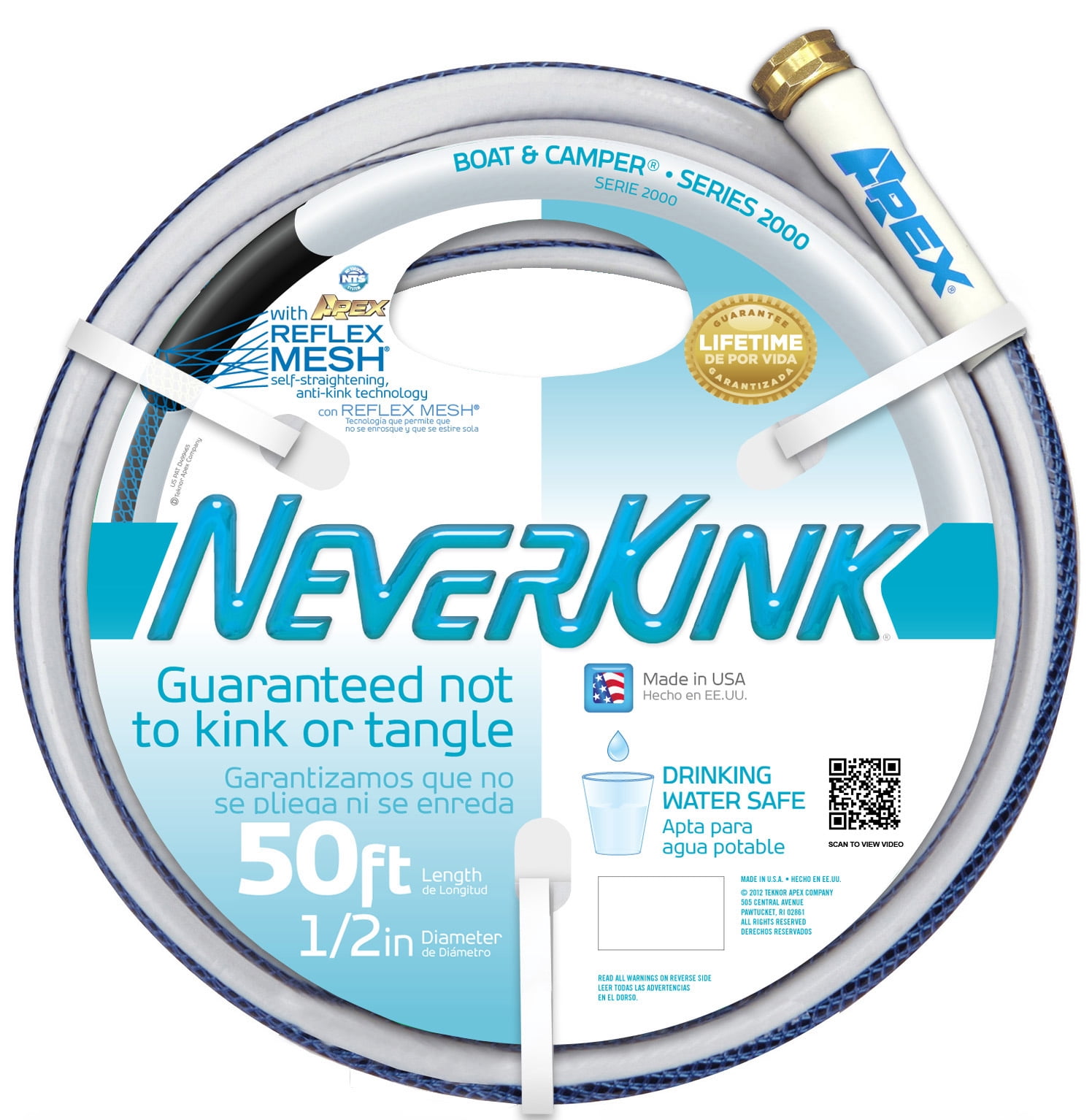 Apex 7612-50 0.5 in. x 50 ft. NeverKink Boat & Camper Hose