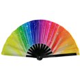thumbnail image 1 of Folding Fan Sturdy Fan Bone Exquisite Pattern Bright Color Glow in The Dark Festival Performance Party Supply, 1 of 9