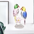 thumbnail image 5 of Crystal Parrot Statue Bird Figurine Animal Model for Living Room Home Decor Pink, 5 of 8