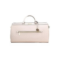 Michael Kors Travel Extra Large Signature PVC Top Zip Duffle Crossbody Weekender (Light Powder Blush)