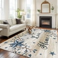 thumbnail image 2 of 5x8 Area Rugs for Living Room, Texas Stars Vintage Non Slip Area Rugs for Kitchen Bedroom Entryway, Navy Blue Beige Washable Carpet Runner Rug Floor Mats for Bedroom Home Decor Branches Berry, 2 of 9