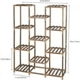thumbnail image 4 of Indoor Plant Stand, Wooden Multi-Tier Plant Stand, 5-Tier Ladder and 7 Pots for Windows, Garden, Balcony and Living Room Square Model, 4 of 5