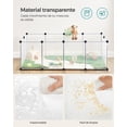 thumbnail image 5 of SONGMICS Valla para Mascotas, Parque para Cobayas con Suelo, para Animales Pequeños, Hámsters, Conejos, Erizos, 143 x 73 x 46 cm, Blanco, 5 of 5