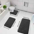 thumbnail image 7 of Tuvgenk Bathroom Sets 3 Piece Bath Rugs Rectangular Waterhog Black Rug Decor Comfortable Washable for House, 7 of 7