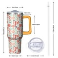 thumbnail image 3 of 40oz Stainless Steel Seahorse Tumbler with Lid, Straw, and Handle, Leak Proof Travel Mug for Beach Trips and Daily Commute, 3 of 5