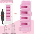 thumbnail image 2 of Over The Door Hanging Organizer Storage with 5 Large Pockets,Wall Mount Clear Windows and 2 Widened Metal Hooks for Pantry,Nursery,Diapers,Bathroom,Kitchen,Closet,Dorm, 2 of 16