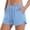 Sky Blue, variant on Athletic Shorts for Women 2-In-1 Elastic Waist Workout Shorts with Pockets Plus Size Fashion Women's Clothing