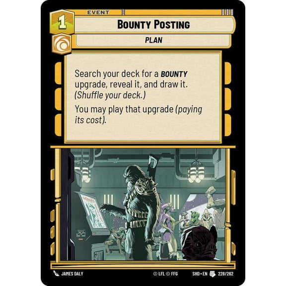 Star Wars: Unlimited Shadows of the Galaxy Uncommon Bounty Posting #228