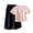 Black, variant on Bixock Toddler Girls Cotton Shorts Sleeve Set,Cute 2 Piece Outfit,Girls Cotton Slim Short Sleeve Crew Neck Top Wide Leg Pants 2 Piece Soft Casual Set for Older Kids Clothings