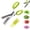 Green, variant on 5-Blade Herb Scissors – Kitchen Shears with Offset Handle and Cleaning Comb for Fresh Herbs, Vegetables, and Kitchen Prep