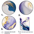 thumbnail image 3 of Designart Blue And Gold Splash Paint VI Canvas Wall Art, 3 of 5