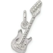 Sterling Silver Electric Guitar Charm (22 X 19) Made In China qc7774
