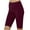 Burgundy, variant on Lovskoo Knee Length Leggings Womens Yoga Fitness Running Gym Solid Sports Active Pants Coffee