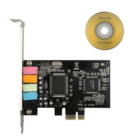 EEEkit PCIe Sound Card for PC Windows 10, 5.1 Internal Sound Card, 3D Stereo PCI-e Audio Card, CMI8738 Chip Sound Card for Windows XP /