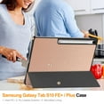 thumbnail image 7 of ELEHOLD Case for Samsung Galaxy Tab S10 FE+, PU Leather Folio Case with Kickstand & Auto Sleep/Wake, Slim Lightweight Protective Cover,Rosegold, 7 of 7