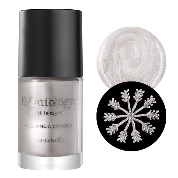 Maniology Frozen (B316) Metallic Pearl White Stamping Nail Polish for Unisex