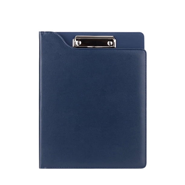 Portapapeles Dnyelq A4 Carpeta multifuncional Portapapeles de cuero Portapapeles con tapa Portapapeles de bolsillo Bloc de notas para trabajos escolares Carpeta con abrazadera * 1 Carpeta Promoción