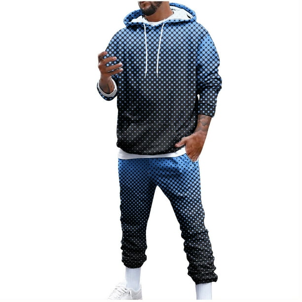 Sudadera para hombre Otoño Sudaderas Moda Cuello con capucha Estampado Blusa de manga larga + Conjuntos de pantalones sueltos Odeerbi ODB-5