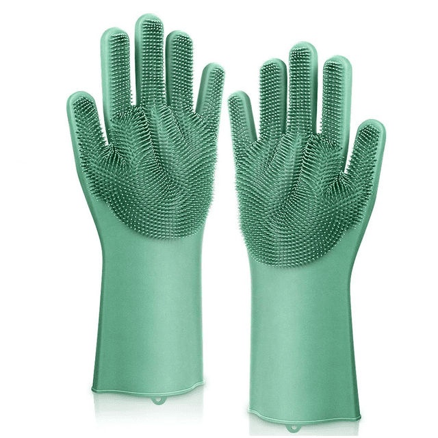 Guantes de aseo para mascotas – Guante de aseo para gatos, perros, conejos y caballos con pelo largo, corto y rizado – 1 par de guantes y toalla suaves para pelo de perro y gato