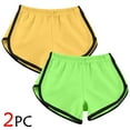 thumbnail image 2 of Jewelreauty 2 Pack Athletic Shorts for Women Elastic Waist Running Workout Active Dolphin Shorts 2025, 2 of 7