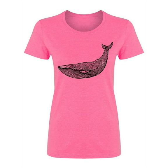Humpback Whale Graphic Shaped T-Shirt Women -Image by Shutterstock, Female Small