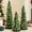 Green w/ Multicolor Lights, variant on Best Choice Products Set of 3 XL Pre-Lit Hand-Painted Ceramic Tabletop Christmas Trees w/Multi Lights  Flocked Green
