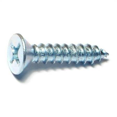 

#14 x 1-1/4 Zinc Plated Steel Phillips Flat Head Sheet Metal Screws