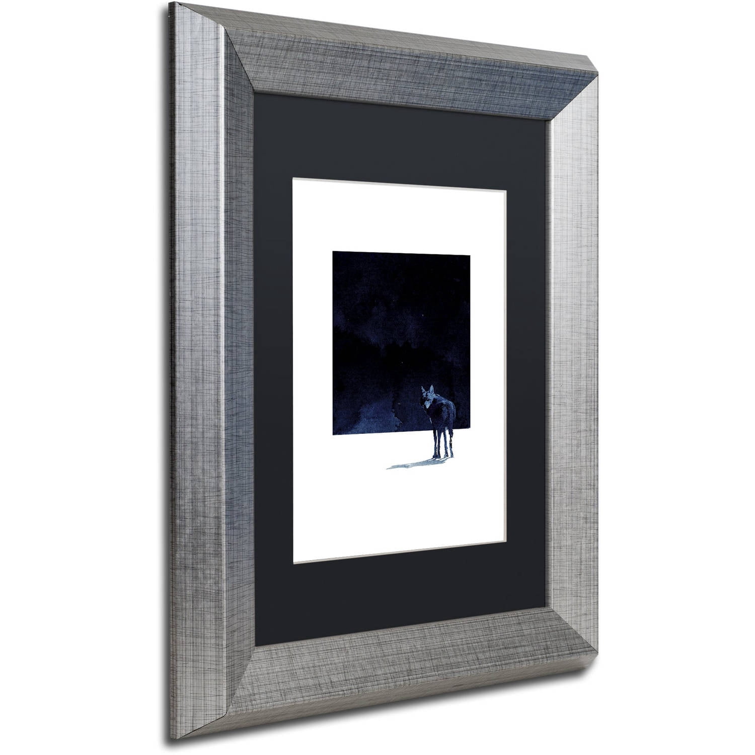 Trademark Fine Art 'I'm Going Back' Canvas Art by Robert Farkas, Black Matte, Silver Frame