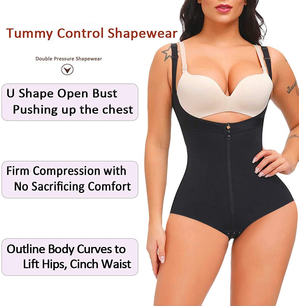 Shop Generic Women's corset Bodyshaper High Compression Garment Abdomen  Control Double Bodysuit Waist Trainer Open Bust Shapewear Fajas Online