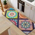 thumbnail image 5 of Multicolor Ethnic Mandala Pattern Kitchen Rug Mat,Kitchen Runner Rugs Non Skid Washable,Decorative Kitchen Floor Mats for Kitchen,Sink,Laundry,17"x47.2", 5 of 7