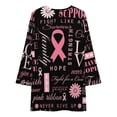 thumbnail image 3 of Breast Cancer Pink Ribbon Loose Dress Evening Dress Summer Dresses for Women Luxury Dress Long Sleeved Dress, 3 of 4