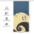 thumbnail image 2 of Moon The Nightmare Before Christmas Rideau de Douche Décoratif Rideau de Bain Imperméable en Polyester avec 12 Crochets, 2 of 7