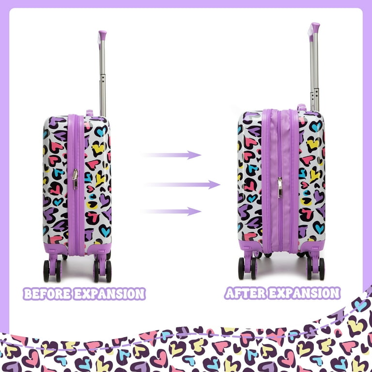 MYHSBYO, Kids Carry on Luggage Set, 16 inch, Purple - Walmart.com