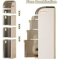 thumbnail image 6 of 4 Tier Bathroom/Room Organizer Cabinet, Cabinet Narrow Slim Gap Tower OrganizerSide Rolling Unit Towel Storage with Clear Drawers for Small Space, 6 of 8