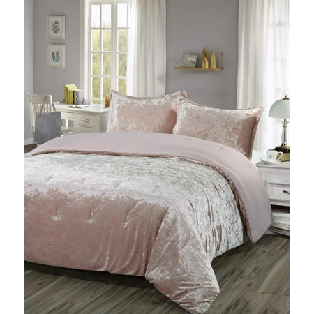 Lulu Coco Crushed Velvet Comforter Set Walmart Com