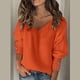 thumbnail image 2 of Jersey de punto con cuello de lazo para mujer: manga larga, adorno de botones, prenda informal/abrigada para el día a día/la playa, tallas S-XXL (tallas EE. UU./Reino Unido/UE), 2 of 7