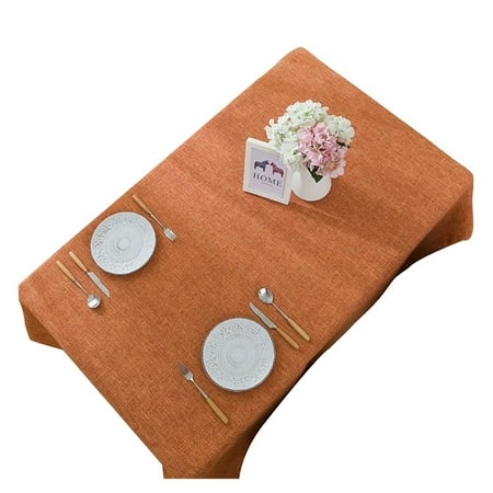 

Rectangular Tablecloth Cotton Linen Solid Color Tablecloth Washable No Fade Anti-slip Wrinkle Free Table Cover For Conference Banquet Party Picnic -B-110*110cm
