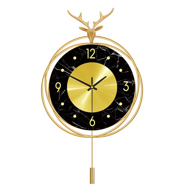 Reloj De Pared Con Cabeza De Ciervo, Reloj De Pared Preciso De Cuarzo Para El Hogar, Reloj Colgante Simple, Reloj De Pared Silencioso Para Salón De Casa, Dormitorio Vogacara HA017663-00