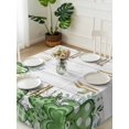 thumbnail image 3 of St. Patrick's Suqare Tablecloth - 54 x 54 Inch, Lucky Shamrock Green Eucalyptus Floral Farm Wooden Waterproof & StainResistant Tablecloth, Washable Oil-proof Table Cover for Dining/Party/Wedding, 3 of 9