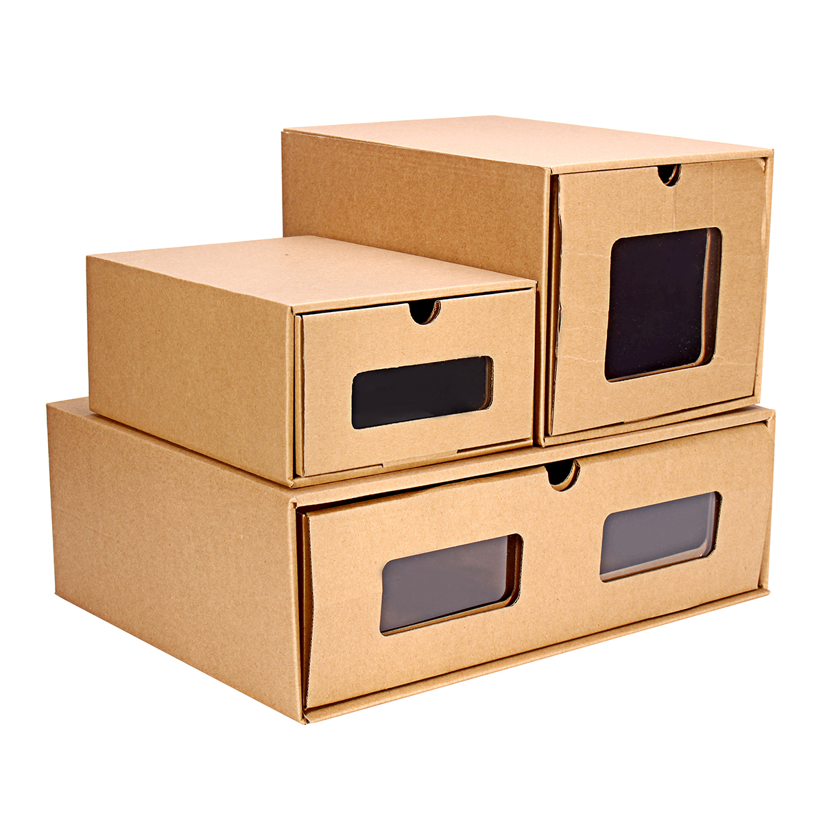 5 Type Shoe Boxes Organiser Drawer Foldable Stackable Tidy Storage