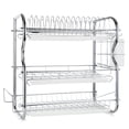 thumbnail image 7 of Htovila Multi-functional 3-Tier Dish Rack Kitchen Supplies Storage Rack Draining Rack with Chopsticks/Knives/Cutting Board Holder Drainboard, 7 of 7