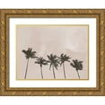 thumbnail image 1 of Artographie Studio 32x25 Gold Ornate Wood Framed with Double Matting Museum Art Print Titled - Windy Palm Trees, 1 of 4