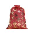 thumbnail image 2 of JUMNUYCUH Christmas Gift Bags, Cotton Drawstring Gift Bags with Pattern, Christmas Wrapping Bags for Xmas Candy Storage, Christmas Party Favors, 11.8" x 15.7", Red, 2 of 9