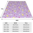 thumbnail image 2 of HAHDAXIA Qazyyi Usagi Blanket Rabbit Moon Pattern Throw Blanket Bedding Room Decor Flannel Blankets for Bed Sofa 80"x60", 2 of 7