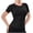Black, variant on Lenpel Workout Tops for Women Short Sleeve Crew Neck Breathable Slim Athletic T-Shirts Running Yoga Tees Tight Sports Shirts