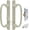 Almond, variant on Sliding Glass Patio Door Handle Set with Mortise Lock – Non-Keyed Offset Black Replacement – 3-15/16" (3.93") Hole Spacing, Fits 1-1/4" to 2-1/4" Door Thickness – 8.5" Tall Back Plate (4-Hole)