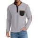 thumbnail image 1 of pstuiky camisa de manga larga para hombre, Sudadera informal deportiva de manga larga y cuello redondo para hombre top de hombre s, 1 of 8