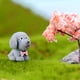 thumbnail image 4 of Decoraciones Perro Resina Matsuzay Miniaturas adornos gris Artesanía Hogar Jardín, 4 of 6