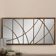 Angle View: Uttermost Loudon Large Mirror in Distressed Bronze