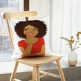 thumbnail image 5 of LALILO Throw Pillow Covers Thinking African American Woman With Afro Cushion Cover 18" x 18", 2 Pack, 5 of 6